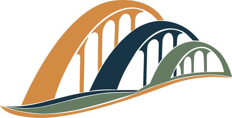 Three bridges logo mark for Jacqueline Davis, Instructional Designer